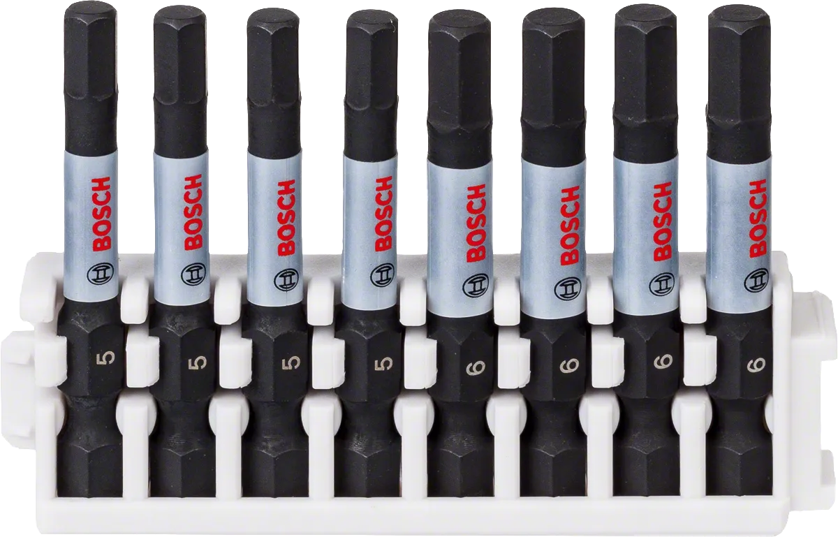 Bosch衝擊控制電動鑽頭套裝 8 件組 HEX5 HEX6。.
