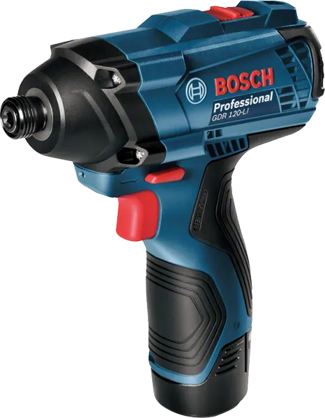 組合套件:GSR 120-LI + GDR 120-LI + 2個GBA 12V 2.0Ah + GAL 12V-20置於手提攜帶箱中 BoschGDR 120-LI 無線衝擊起子機。.