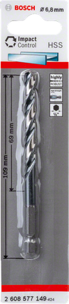 BoschHSS 六角柄 6.8 毫米鑽頭.