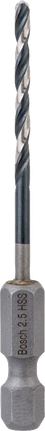BoschHSS 六角柄麻花鑽頭 2.5 mm。.
