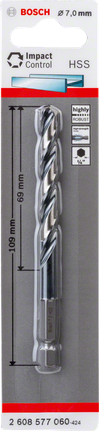 BoschHSS 六角柄麻花鑽頭 7.0 毫米.