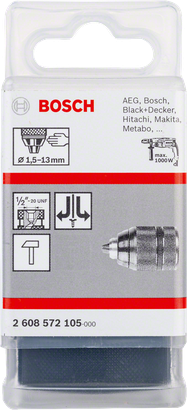 Object #200251107: 2608572105_bo_pro_p_f_2 適用於多個品牌的Bosch無鍵鑽夾頭 1.5–13 毫米。