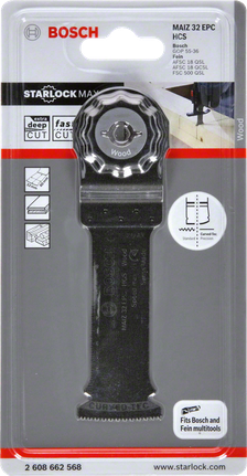 Bosch 32 EPC HCS 斜切鋸片，適用於 1-1/4 吋木材。.