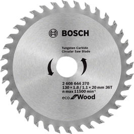 BoschEco 型木材圓鋸片，130 毫米，36 齒。