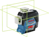 帶有綠線的BoschGLL 3-80 CG 雷射平整工具。.