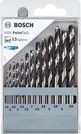 Bosch HSS PointTeQ 鑽頭套裝 1.5–6.5 毫米。.