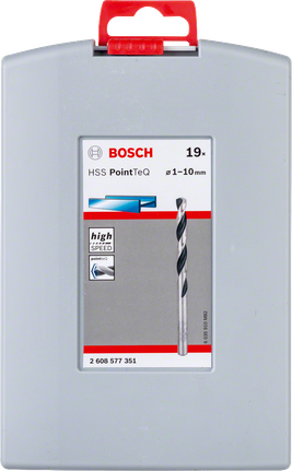 Bosch PointTeQ 19 件鑽頭組 1-10mm。