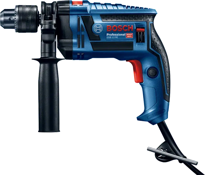 帶側柄的Bosch GSB 13 RE 衝擊鑽。.