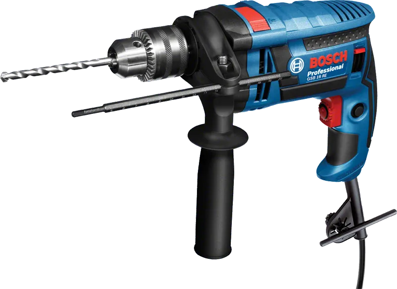 帶側柄的Bosch GSB 16 RE 衝擊鑽。.