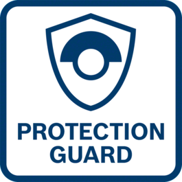 優異的使用者保護功能 具備防旋轉保護罩 - 即使磨／切片斷裂也能保護使用者的安全