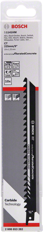 Bosch往復鋸片，適用於加氣混凝土。