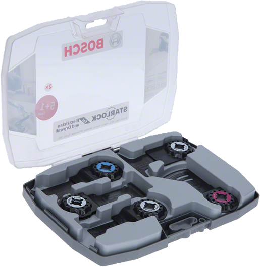 魔切機適用的電工和石膏板套裝 (6 入) BoschStarlock 電工刀片和乾牆刀片套裝。