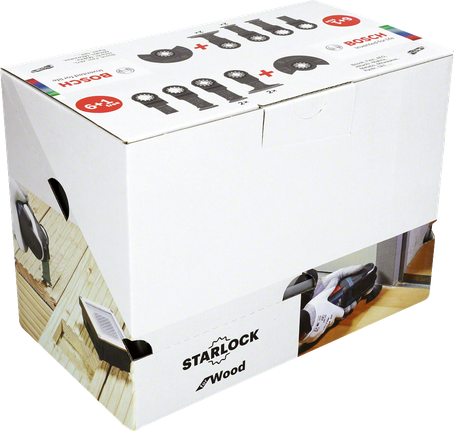 木頭適用的 Starlock 套件 BoschStarlock 木鋸片盒套裝。