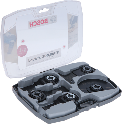 木頭適用的 Starlock 套件 BoschStarlock 木鋸片套裝(盒裝)。