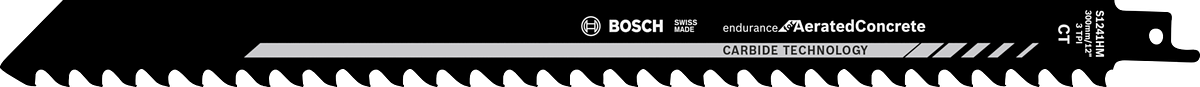 Bosch 1241 HM 硬質合金往復鋸片，適用於加氣混凝土。