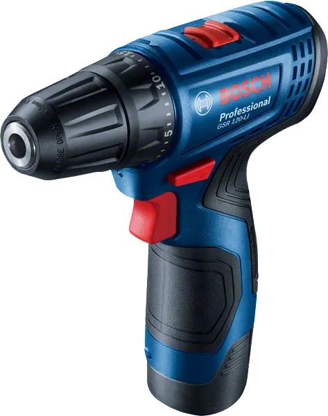 組合套件:GSR 120-LI + GDR 120-LI + 2個GBA 12V 2.0Ah + GAL 12V-20置於手提攜帶箱中 BoschGSR 120-LI 無線電鑽驅動器,設計精巧。.