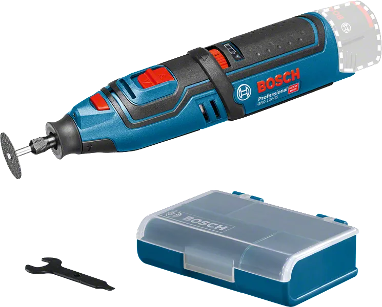Bosch GRO 12V-35 無線旋轉工具組。.