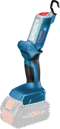 Bosch 18V-300 LED 工作燈，配備 ProCORE18V 電池。.