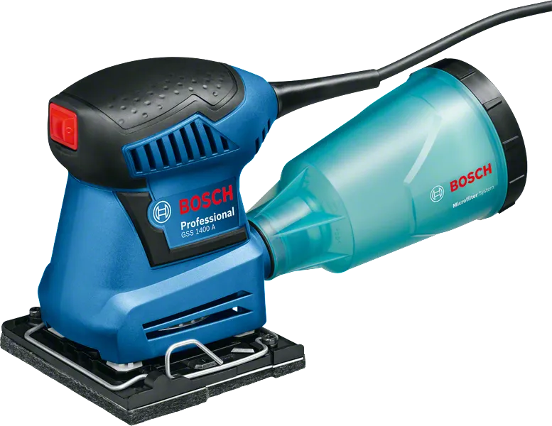 Bosch 1400 A 砂光機，附微過濾集塵盒。.