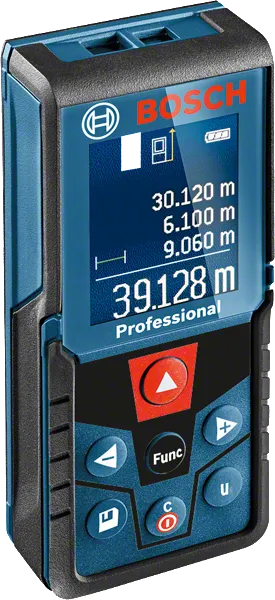 帶有數字顯示的BoschGLM 400 雷射測量儀。.