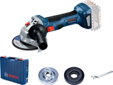 BoschGWS 180-LI 無線角磨機及其配件。