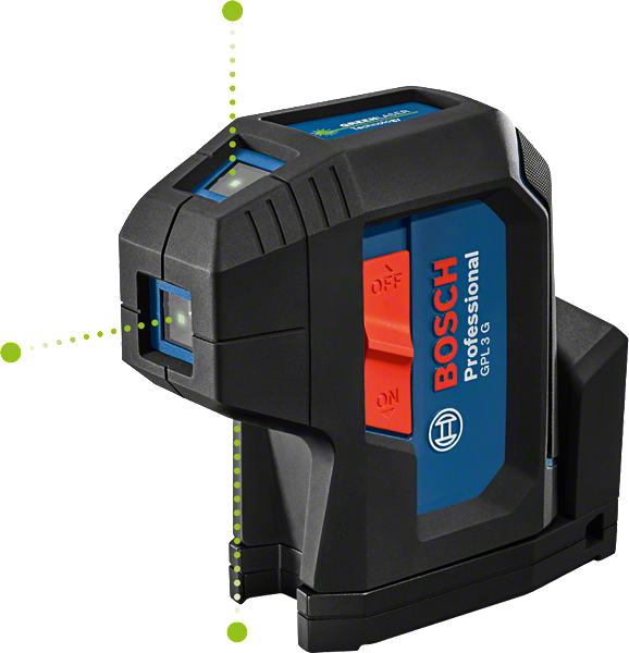 Bosch 3 G 點雷射調平工具，自動調平。.