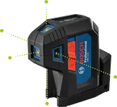 具有自動調平功能的BoschGPL 5 G 點雷射。.