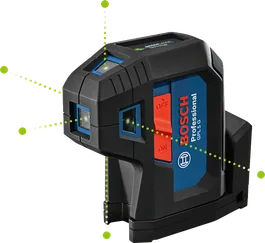 具有自動調平功能的BoschGPL 5 G 點雷射。.