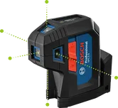 具有自動調平功能的BoschGPL 5 G 點雷射。.