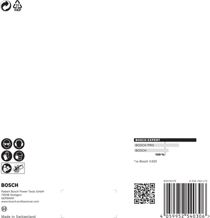 超耐久集塵砂紙-M480砂磨網,適用於偏心拋光機 150 mm,G 150 5 件 Bosch EXPERT M480 打磨網 150 毫米 5 件裝。
