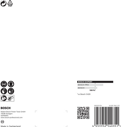 超耐久集塵砂紙-M480砂磨網,適用於偏心拋光機 150 mm,G 400 5 件 Bosch M480 打磨網 150 毫米 G 400 5 件裝