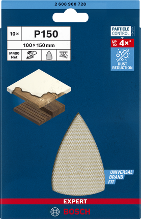 Bosch M480 砂磨網 P150 100×150mm。.