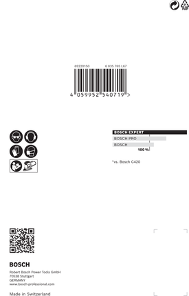 Bosch M480 打磨網 100x150mm G 400 10 件裝.
