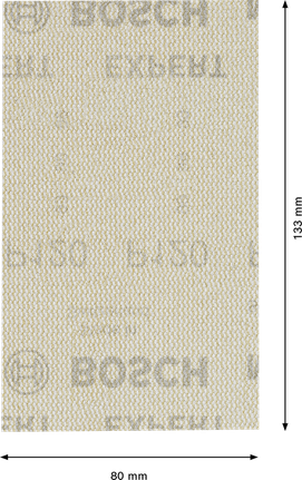 超耐久集塵砂紙-M480 砂磨網適用於軌道拋光機 80 x 133 mm,G 120,10 件 Bosch M480 砂磨網 80x133mm 粒度 120。