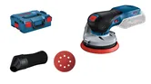 Bosch 18V-125 無線隨機軌道砂光機套件。