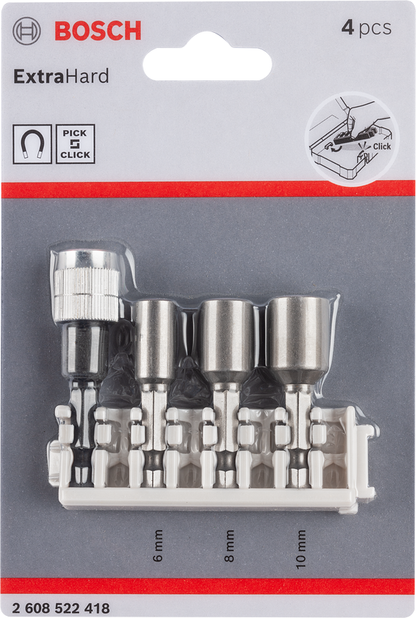 Bosch套筒組 6 毫米 8 毫米 10 毫米。
