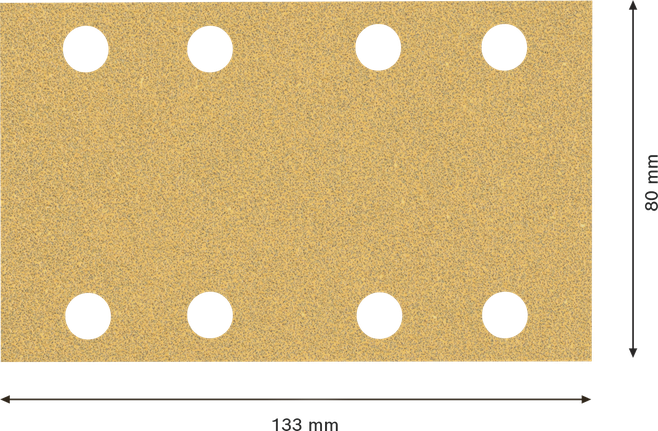 BoschEXPERT C470 砂紙 8 孔 80x133mm 粒度 60。.