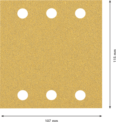 Bosch EXPERT C470 砂紙 115x107mm，6 孔。.