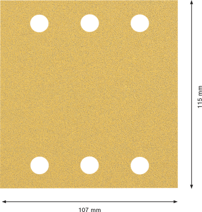 Bosch EXPERT C470 砂紙 80 粒度 6 孔 115x107 毫米。.