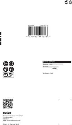 Bosch EXPERT C470 砂紙 100×150 毫米 G 60 10 張裝。.