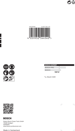 BoschEXPERT C470 砂紙 100x150mm G 80 10 片裝.