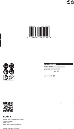 BoschEXPERT C470 砂紙 100x150mm 400 粒度 10 張裝.