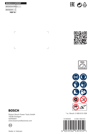 Bosch多用途鑽石切割片 125 mm。