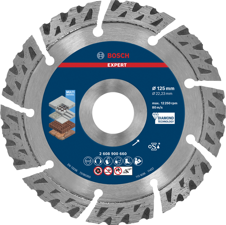 Bosch MultiMaterial 鑽石切割片 125 mm。.