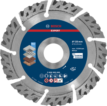 Bosch多用途鑽石切割片 125 mm。