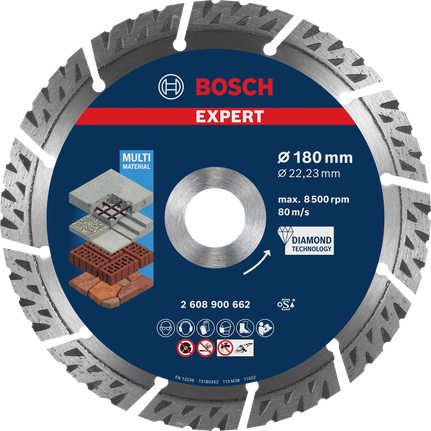 Bosch多用途鑽石切割片 180 mm。
