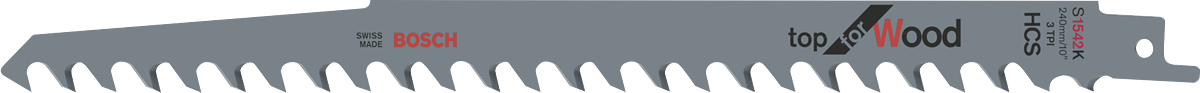 Bosch曲線鋸刀片，可快速切割木材。.