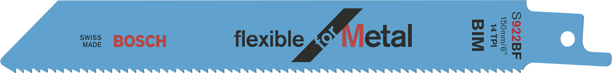 Bosch靈活適用於金屬往復鋸片。.