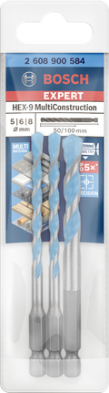 Bosch -9 MultiConstruction 鑽頭套裝 5/6/8 毫米.