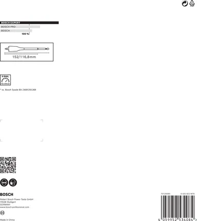 Bosch EXPERT 自切速度鏟形鑽頭套裝 16–32 毫米 7 件。.